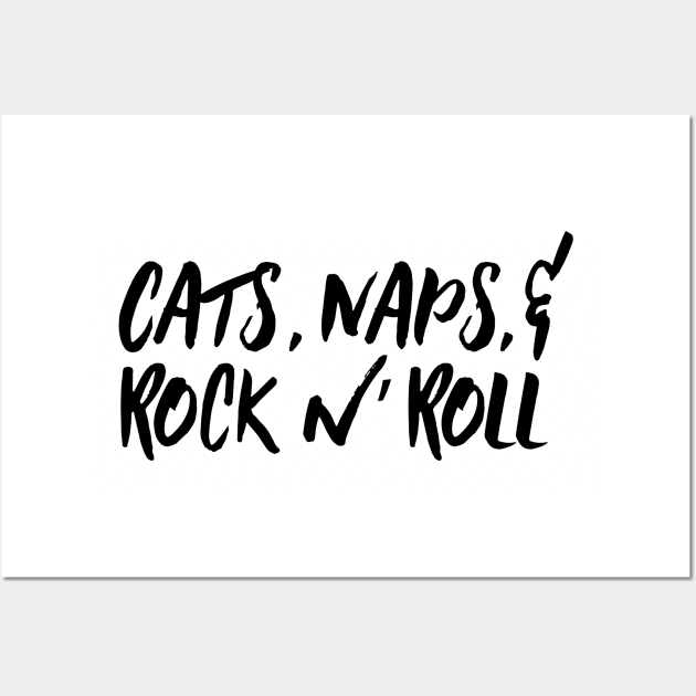 Cats, Naps & Rock n' Roll Wall Art by PodDesignShop